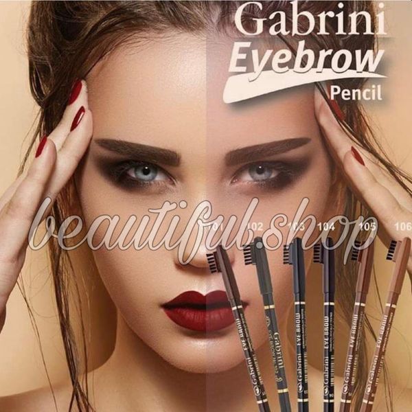 Олівець для брів зі щіточкою Gabrini Eyebrow Pencil №102 В-102 фото